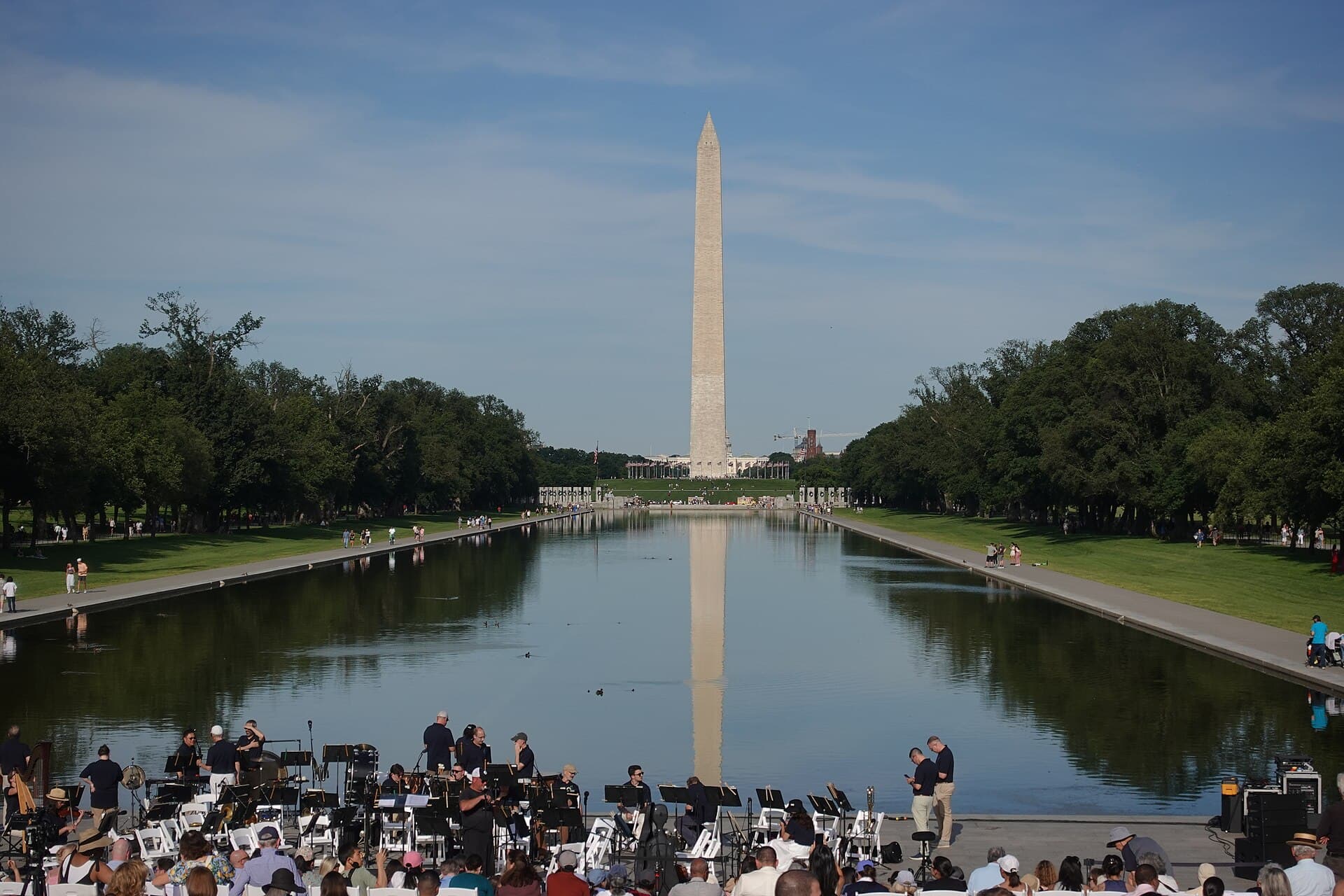 Lincoln Memorial Reflecting Pool and Washington Monument on the National Mall